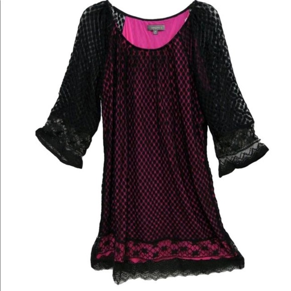 Umgee Dresses & Skirts - Umgee Tunic Dress Size S Pink/Black